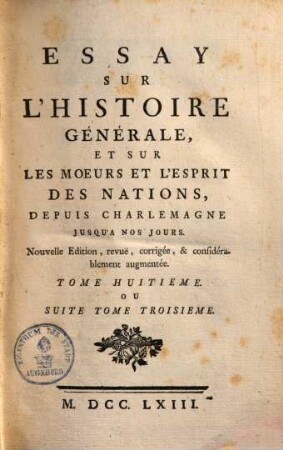 Collection complette des oeuvres de Mr. de Voltaire, 18