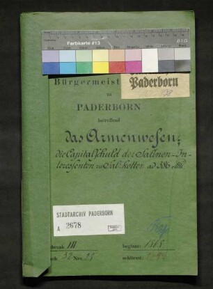 Kapitalschulden der Salinen-Interessenten zu Salzkotten