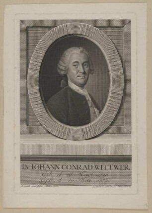 Bildnis des Iohann Conrad Wittwer