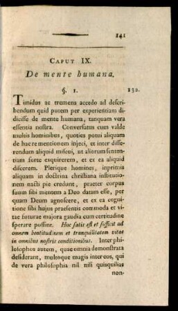 Caput IX. De mente humana