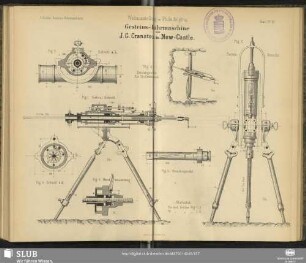 Gesteins-Bohrmaschine von J. G. Cranston in New-Castle
