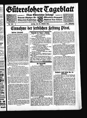 Gütersloher Tageblatt. 1911-1921