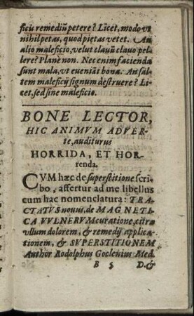 Bone Lector, Hic Animum Adverte, auditurus Horrida, Et Horrenda