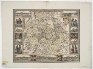 Karte vom Kurfürstentum Pfalz, 1:500 000, Kupferstich, 1621