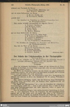 Der Schutz des Urheberrechtes in der Photographie