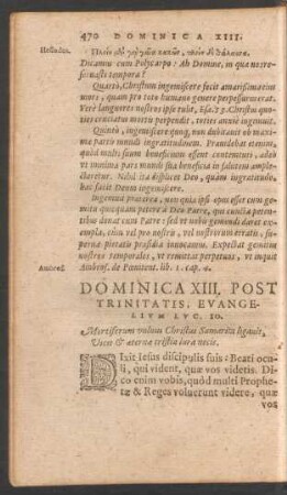 Dominica XIII. Post Trinitatis ...