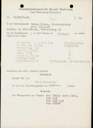Kluss, Erwin