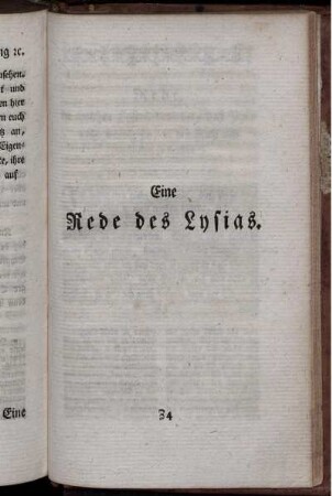 Eine Rede des Lysias.