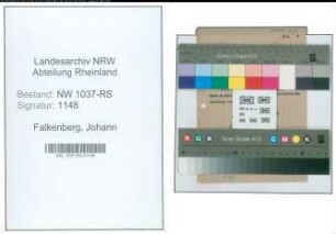 Entnazifizierung Johann Falkenberg , geb. 28.01.1896 ()