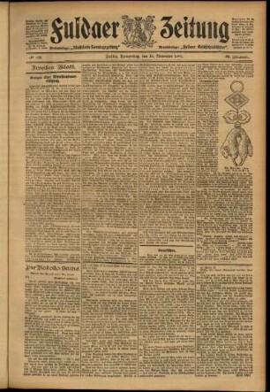Zweite Ausgabe vom Donnerstag, den 16. November 1905.