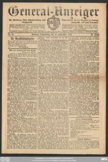 General-Anzeiger für Kemberg, Bad Schmiedeberg und Umgegend, Nr. 84 Kemberg, Donnerstag, den 11. September 1924.