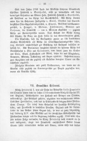 VII. Oranisches Tribunal