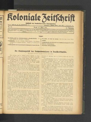 Nr. 13. Berlin, 27. März 1914. 15. Jahrgang.