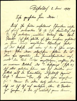 5-10-18-2.0000: Redlich, Otto R., geheimer Archivrat, Direktor des Staatsarchivs; diverse Schreiben ff.: Vortrag über Karl Theodor bei den Düsseldorfer Jonges und Aufsatz über Jan Wellem Denkmal