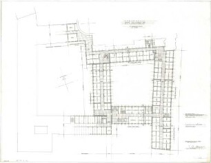 Gsaenger, Gustav; München, Theatinerstr.; Bayerisches Kultusministerium, Erweiterung - Erweiterungsbau, Endgültiges Vorprojekt (Grundriss 2. OG)