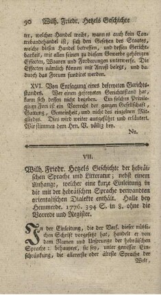 Geschichte der hebräischen Sprache und Litteratur.