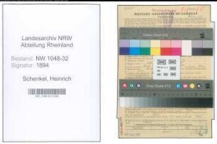 Entnazifizierung Heinrich Schenkel , geb. 03.03.1890 (Beamter)