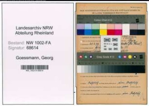 Entnazifizierung Georg Goessmann, geb. 21.05.1906 (Baecker)