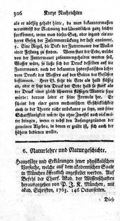 6. Naturlehre und Naturgeschichte.