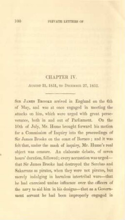 Chapter IV. August 31, 1851, to December 27, 1852