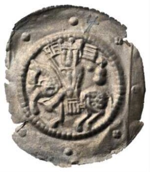 Fundmünze, Brakteat, Reiterbrakteat, 1208 - 1215