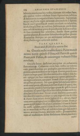 Pars Quarta. Docet unde sit salvifica notitia Dei.