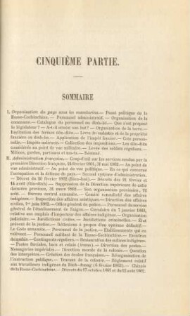 Cinquième partie