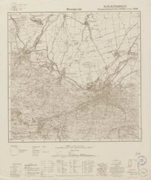 4130 Wernigerode, Topographische Karte 1:25000 (4cm - Karte)