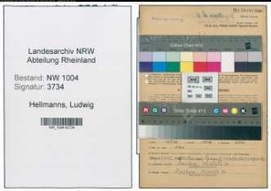 Entnazifizierung Ludwig Hellmanns , geb. 18.09.1919 (Angestellter)