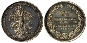 Blankenese: Preismedaille der Obst- und Gartenbauausstellung 1900