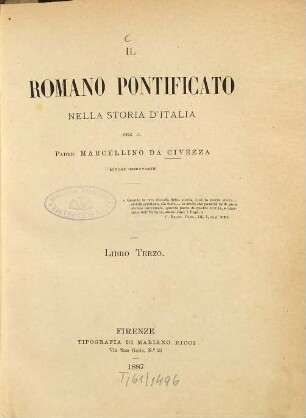 Il Romano Pontificato nella Storia d'Italia, 3