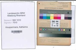 Entnazifizierung Katharina Houppermans , geb. 01.06.1901 (Lehrerin)