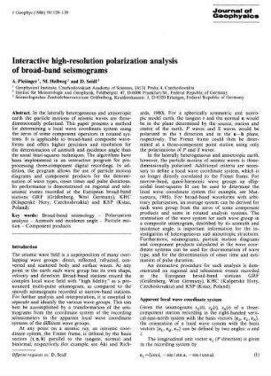 Interactive high-resolution polarization analysis of broad-band seismograms