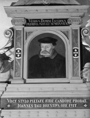 Epitaph für den Reformator Johann Brenz — Porträt des Reformators Johann Brenz