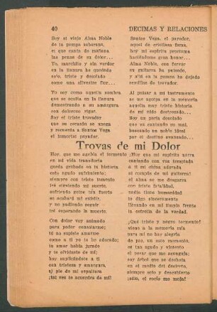 Trovas de mi Dolor