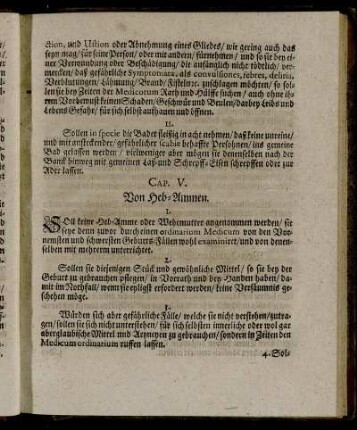 Cap. V. Von Heb-Ammen
