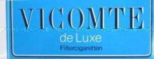 Werbeaufkleber für "Vicomte"-Zigaretten