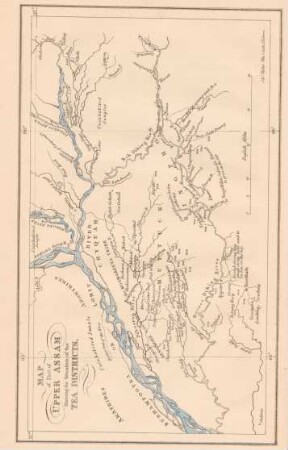 Map of part of upper Assam. Shewing the situation of the tea districts