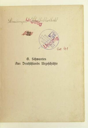 Aus Deutschlands Urgeschichte