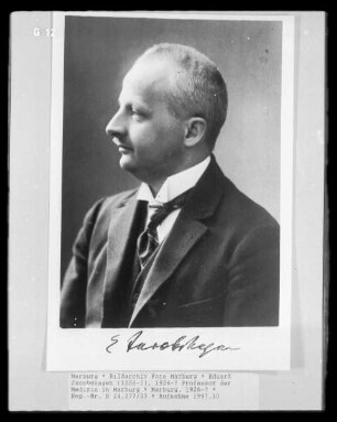 Eduard Jacobshagen (1886-?), 1926-? Professor der Medizin in Marburg