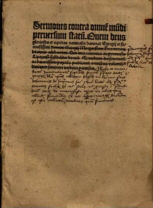 Sermones contra omne[m] mu[n]di peruersum statu[m]. Quem deus gloriosus et equitas naturalis damnat Egregij et famosissimi domini Georgij Morgenstern Decretoru[m] doctoris celeberrimi ... : omnibus volentib[us] diuinum seminare verbum perutiles
