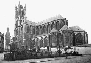 Gent, St-Bavon (St. Bavo), von Südosten