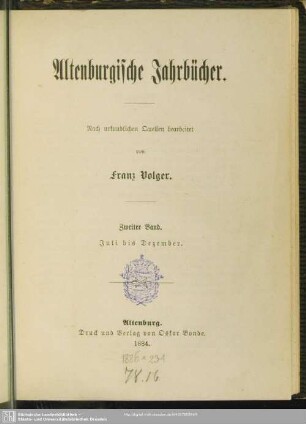 2: Altenburgische Jahrbücher