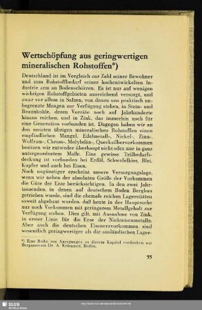 Wertschöpfung aus geringwertigen mineralischen Rohstoffen