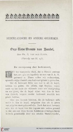 Nederlandsche en andere Oudheden
