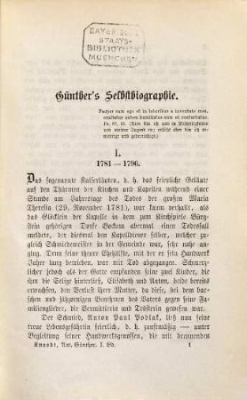Anton Günther : eine Biographie ; in zwei Bänden, 1