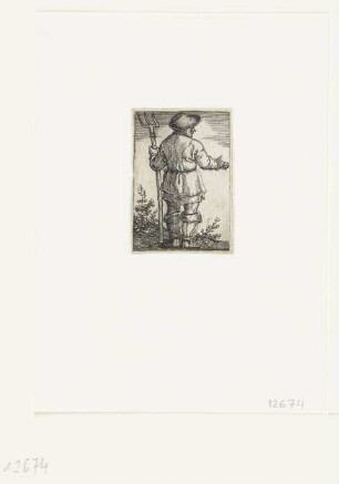 Bauer mit Mistgabel