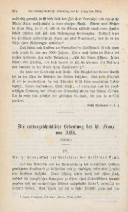 374-391 Die culturgeschichtliche Bedeutung des heiligen Franz von Assisi : Schluß