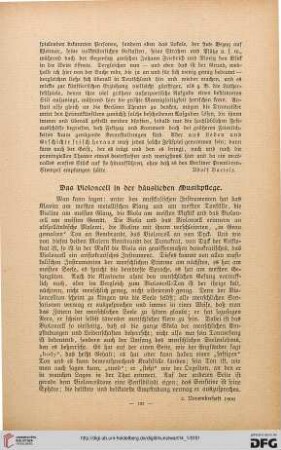 Das Violoncell in der häuslichen Musikpflege