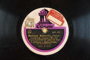 Madame Butterfly : Duett Butterfly u. Linkerton, 1. Akt, I. Teil "Die prunkende Schleife laß' endlich mich lösen" / (Puccini)